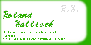 roland wallisch business card